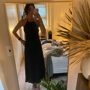 SIR Halter Neck Open Back Midi Dress